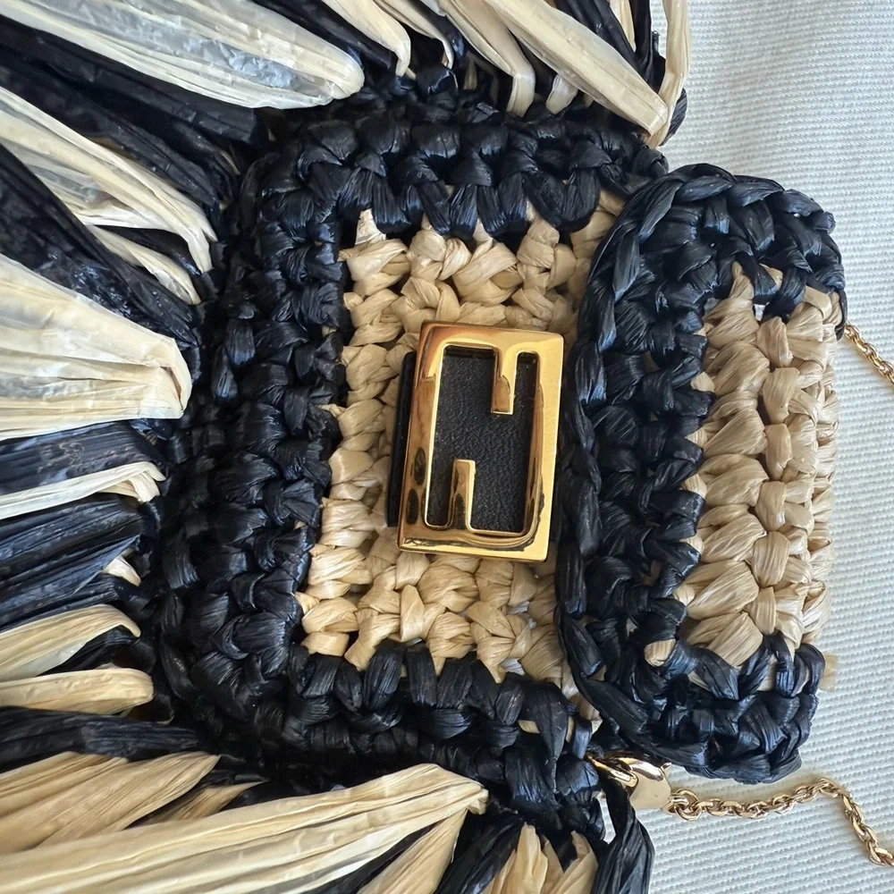 Fendi Black and Tan Fringe Mini Bag - Picture 3 of 10